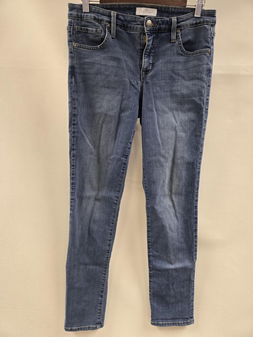 New Directions Jeans Womens 8R Blue Skinny Slim Fit Mid Rise Stretch Denim Pants